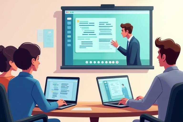 Online class during a digital skills session